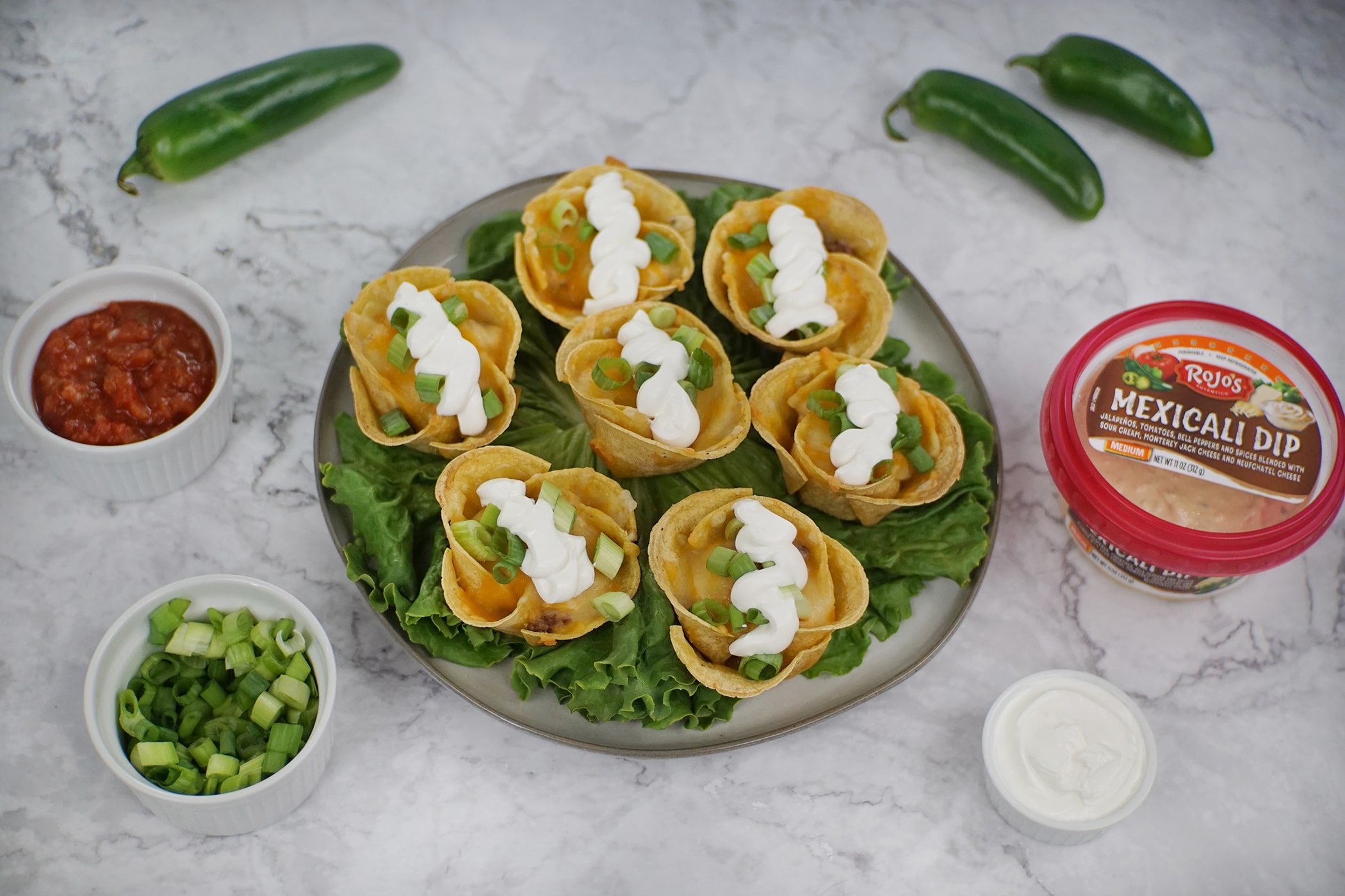 Taco cups, new taco recipe, taco appetizer.